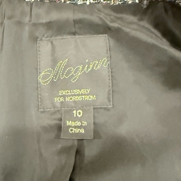 McGinn for Nordstrom Black MultiColored Tweed Fringe Chain Trim Blazer
Size 10 - Picture 3 of 8